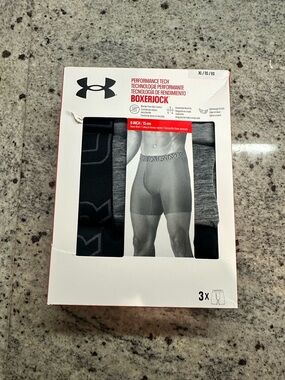 Under Armour Men’s Boxerjock 3-Pack – Black & Gray Heather (never open or worn)